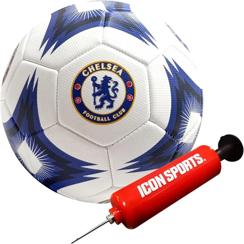 Icon Sports Balón de fútbol oficial del Chelsea FC, CHL154BLT, color blanco, talla 3