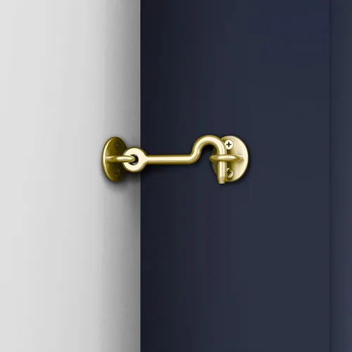 Miniatura 4 de National Hardware N700-154 Gancho de privacidad, oro cepillado, 4