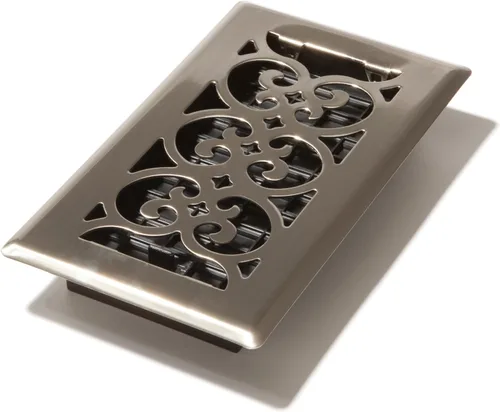 Miniatura 37 de Placa embellecedora cromada Decor Grates con ornamento Acabado cepillo níquel (Brushed Nickel Finish)