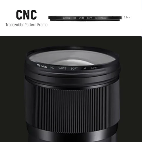 Miniatura 7 de NEWKS Filtro de difusión blanca suave de 1/4 de 1/4, filtro de efecto cinematográfico de ensueño, vidrio óptico HD para fotografía