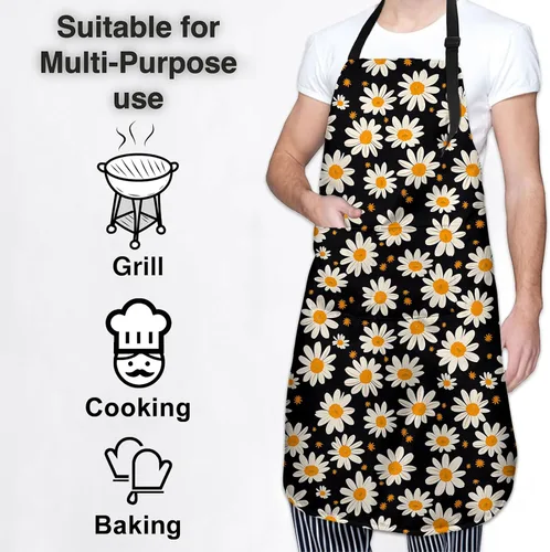 Miniatura 2 de Hermoso delantal de tortuga marina para mujeres y hombres, delantales de chef de cocina de tela Oxford Margarita72