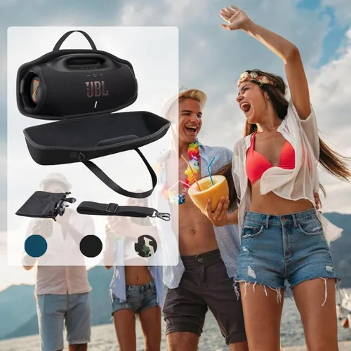 Miniatura 9 de co2CREA Funda de viaje rígida de repuesto para altavoz Bluetooth portátil impermeable JBL Boombox 4 (funda negra)
