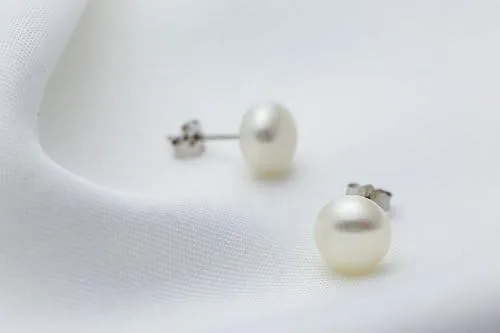 Miniatura 4 de Rakumi - Pendientes de plata de ley AAAA de 3 a 0.512in, perlas blancas para mujer