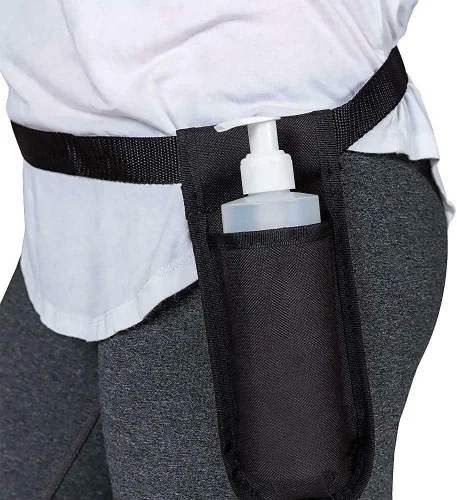 Miniatura 6 de Funda para botella de masaje, paquete de cintura duradera, kit de funda de botella individual, correa ajustable, dispensador de aceite esencial