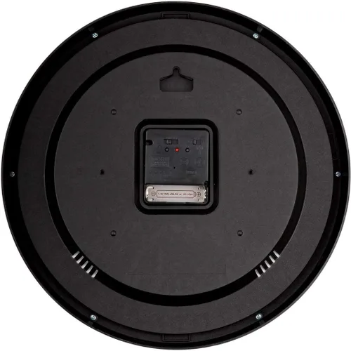 Miniatura 2 de Adalene Reloj de pared atómico grande de 10 pulgadas, pantalla analógica, reloj de pared negro vintage, movimiento atómico, funciona