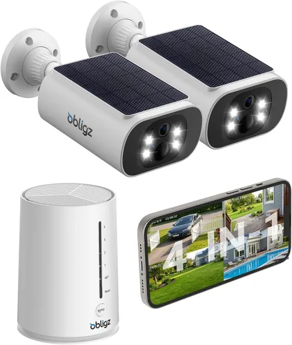 Cámaras de seguridad solares inalámbricas para exteriores, cámaras de 4MP para sistema de cámaras de seguridad para el hogar, almacenamiento local