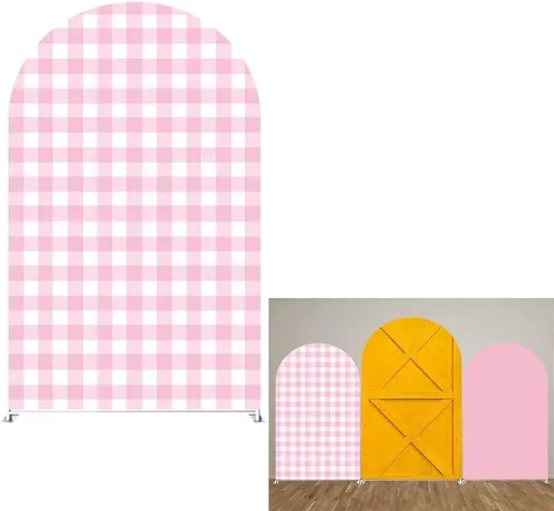 Miniatura 8 de Telón de fondo de arco Chiara, fundas elásticas de tela de elastano para puerta de granja para cumpleaños, baby shower, decoración de fiesta