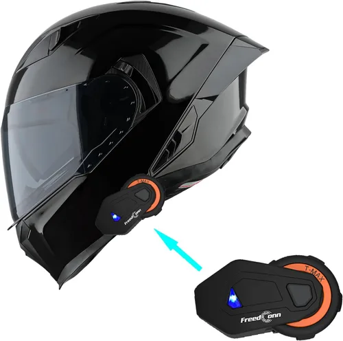 Miniatura 9 de 1Storm Casco integral de motocicleta para adultos, hombres y mujeres, casco de carreras de bicicleta de calle, aprobado por DOT, con un escudo extra