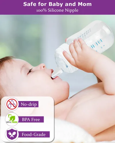 Miniatura 5 de Tetinas de vaso para biberones Philips Avent anticólicos para bebés, boquilla de silicona de grado alimenticio, pezón suave de flujo variable, 6