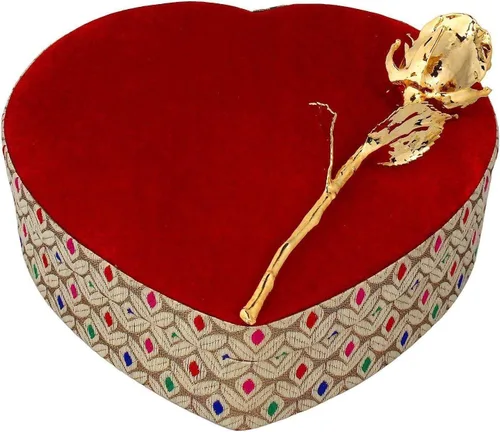Miniatura 14 de Rosa natural bañada en oro de 24 quilates con caja de regalo roja para hombres y mujeres, 6 pulgadas de largo, la mejor opción de regalo en el día