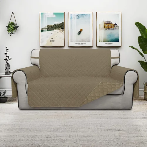 Miniatura 2 de ISSUNTEX Fundas de sofá de dos plazas con doble protección 100% impermeables para sala de estar, fundas para sofá de 2 cojines, protector de muebles