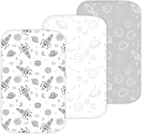 Miniatura 15 de Sábanas de moisés para Papablic, CoZee, Cowiewie, Ezebaby, Nawahev cuna y cama de noche para bebé de TansyPanda, 3 piezas, 33x20, ultra suaves