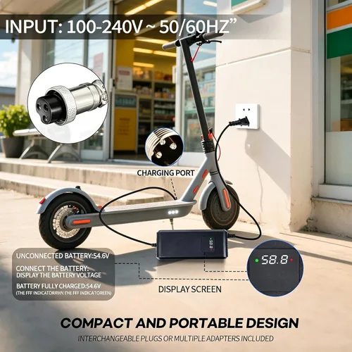 Miniatura 4 de Cargador de batería de litio de 58.8 V 4 A para scooter eléctrico de bicicleta eléctrica, cargador de batería Ebike para baterías de iones de litio