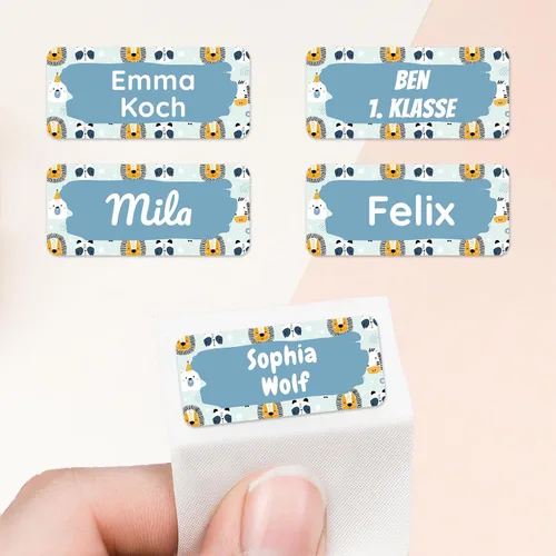 Miniatura 2 de Etiquetas de nombre personalizadas para niños [70 unidades] – Calcomanías de nombre impermeables para la escuela, artículos y ropa – Etiquetas
