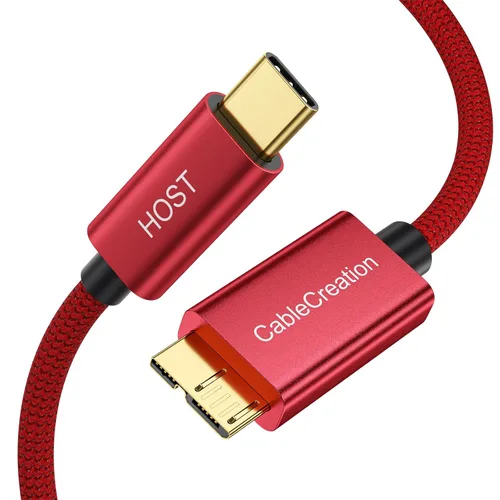 Miniatura 11 de CableCreation Cable corto USB C a Micro B de 2 pies, 10G Micro B a USB C 3.1 Cable de disco duro externo para iPhone 15/16/17, Samsung Galaxy S24