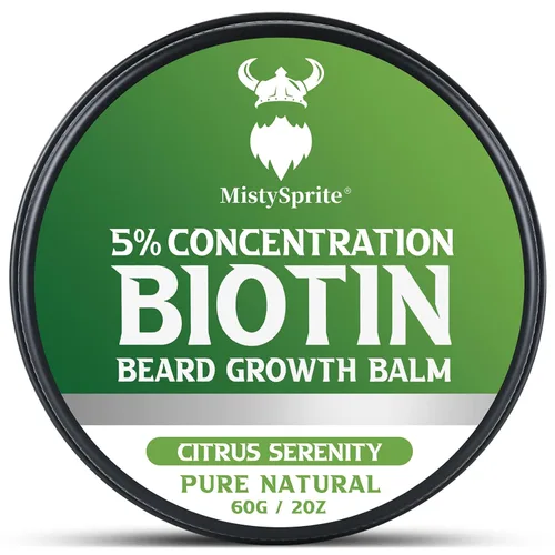 Miniatura 9 de Bálsamo para barba, bálsamo de biotina para barba de concentración 2X para hombres (2 onzas), aceite natural para barba con aceite de ricino, aceite