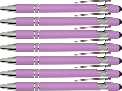 Miniatura 8 de Express Pencils Pastel de goma suave al tacto, colores pastel, bolígrafo con punta de lápiz capacitivo, un elegante bolígrafo de metal premium
