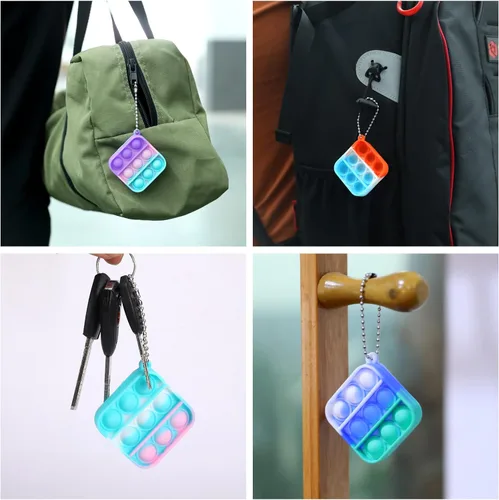 Miniatura 5 de Paquete de 100 mini juguetes para la ansiedad, recuerdos de fiesta, juguetes sensoriales de silicona para apretar, juguetes sensoriales a granel