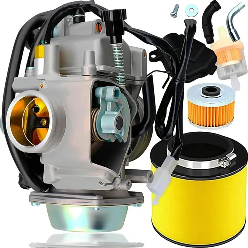 Repuesto de carburador TRX350 para Honda Rancher 350 TRX350TM TRX350TE 350ES 350FE 350FMTE 2000-2006 ATV de 4 tiempos con cubierta de base negra del