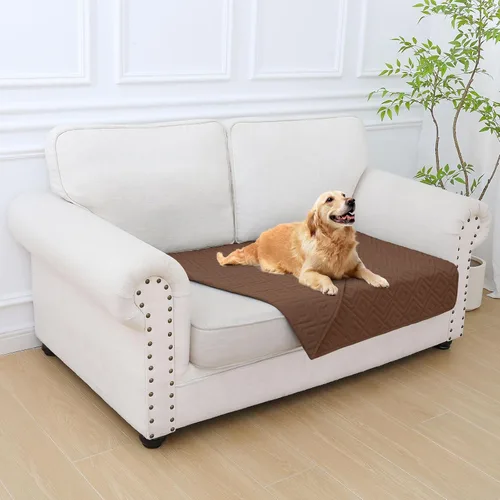 Miniatura 111 de hyha Manta impermeable para perro, manta suave para cama de perro, manta para mascotas, funda de sofá impermeable lavable para perros, fundas Gris