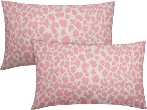 Miniatura 29 de Juego de 2 fundas de almohada de 16 x 16 pulgadas con estampado de leopardo, diseño de leopardo, con cremallera, decoración del hogar para sofá