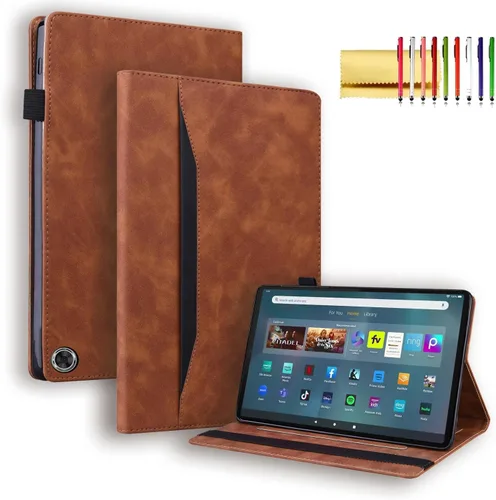 Miniatura 11 de Funda tipo folio para Amazon Fire Max 11 2023 (13ª generación), piel sintética, soporte multiángulo, carcasa trasera de poliuretano termoplástico