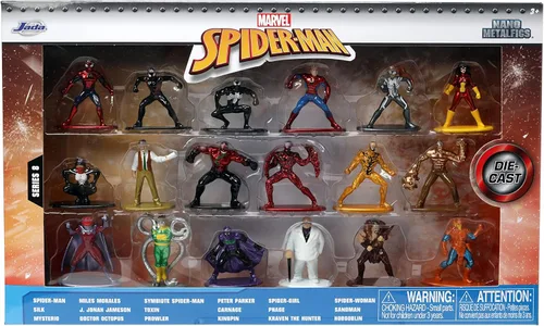 Miniatura 9 de Jada Toys Marvel Spider-Man - Juego de 18 figuras fundidas a presión de la serie 8, juguetes para niños y adultos