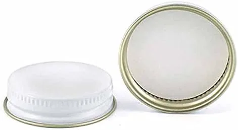 Miniatura 2 de HomeBrewStuff, tapas para garrafón de metal, color blanco, de 38 mm, se ajusta a la mayoría de las jarras de 1/2 y 1 galón, Blanco