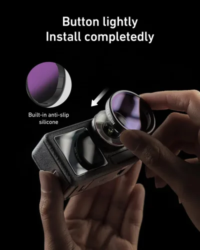 Miniatura 5 de TELESIN Kit de filtro de lente para DJI Osmo Action 3 Action 4 Action 5 Pro, 4 unidades CPL polarizantes ND8 ND16 ND32 densidad neutra HD Ultra Thin