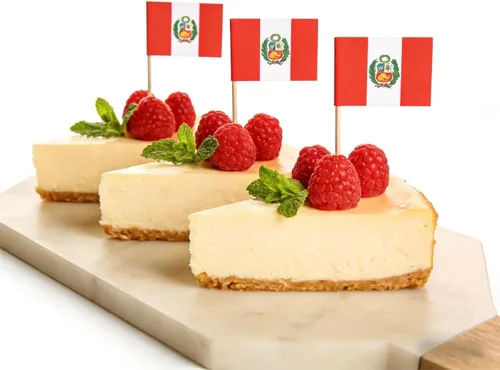 Miniatura 3 de CYPS - 100 mini banderas de Perú, adornos pequeños para cupcakes, selecciones de país peruano para celebraciones y fiestas de cóctel