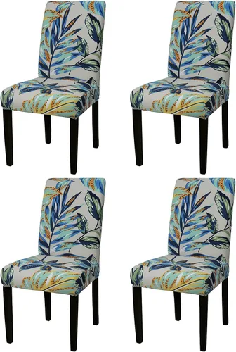 Miniatura 19 de Funda protectora para silla de comedor, lavable, extraíble, de elastano
