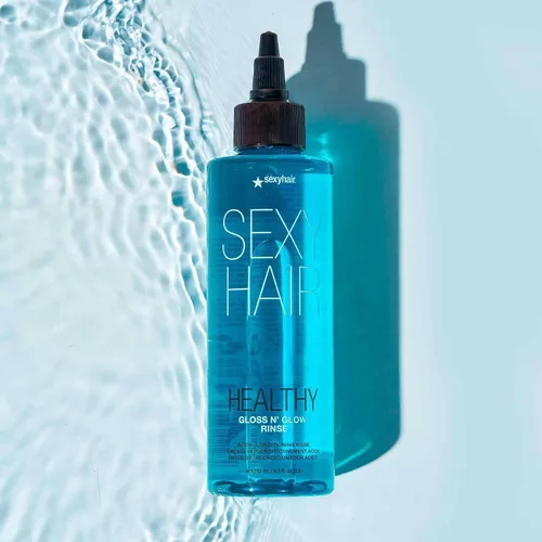 Miniatura 5 de SexyHair Healthy Gloss N' Glow - Enjuague acondicionador ácido ligero, 6.5 onzas líquidas Aumenta el brillo en 23 veces Todo tipo de cabello