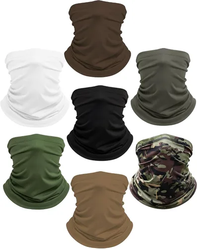 Miniatura 16 de Xeoxarel Neck Gaiter, 7 Pack Cooling UV Protection, Bandana Face Mask Scarf for Men and Women