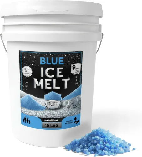 Miniatura 7 de Peach Country Blue Ice Melt -25°F Efectivo, anticongelante seguro para mascotas y ecológico, gránulos de acción rápida para entradas de vehículos