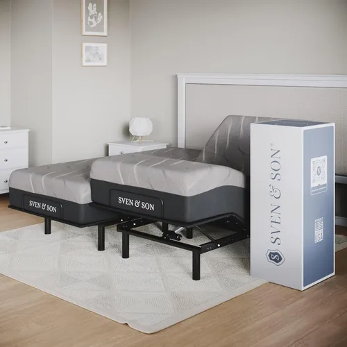 Miniatura 15 de Sven & Son Essential - Base de cama ajustable tamaño twin XL + colchón de espuma viscoelástica de gel frío de 10 pulgadas, inalámbrica, fácil
