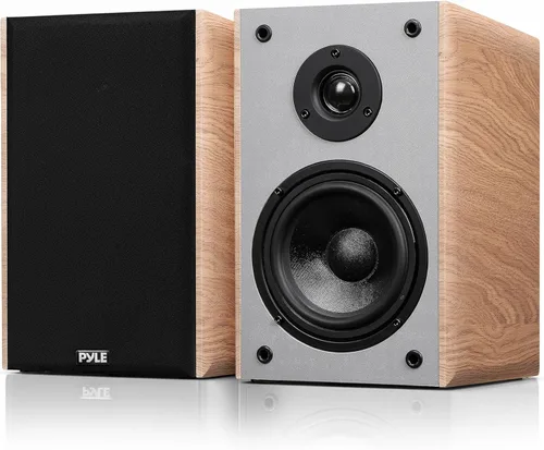 Miniatura 15 de Pyle Par de altavoces de estantería con cable de 5.25 pulgadas, altavoces de cine en casa de alta fidelidad de 2 vías con soportes de montaje