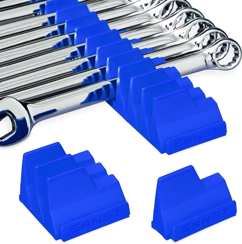 Miniatura 12 de Ernst Manufacturing Wrench Pro - Organizador modular de llaves para 40 llaves con tacos antideslizantes, fabricado en los Estados Unidos Negro