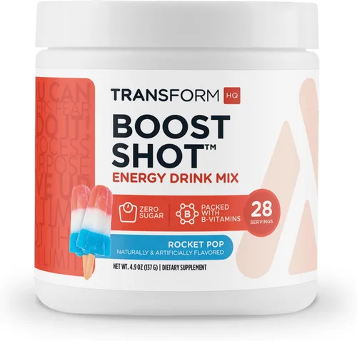 Miniatura 11 de TransformHQ Energy & Focus Powder (frambuesa azul) - Mezcla de bebida energética Boost Shot Clean - Sin azúcar - Sin OMG, sin gluten - 28 porciones