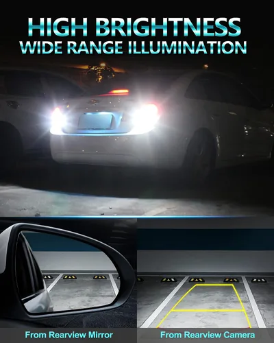 Miniatura 6 de Combriller 3157 Bombilla LED blanca 6000K, 3056 3156 3057 4157 LED con proyector de repuesto para luces LED de reversa, bombilla de señal de giro