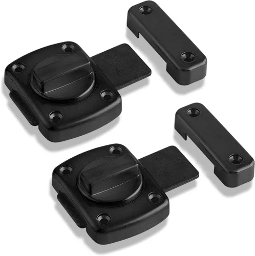 SooGree - Cerradura de puerta de seguridad, cerradura de perno, cerradura de resorte giratorio sólido/cerradura de puerta para mascotas, muebles de