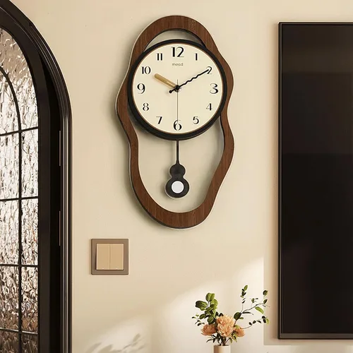 Miniatura 3 de Silent Wall Clock, Non Ticking Modern Round Pendulum Kitchen Clock Battery Operated for Living Room/Bedroom/Kitchen(Small)