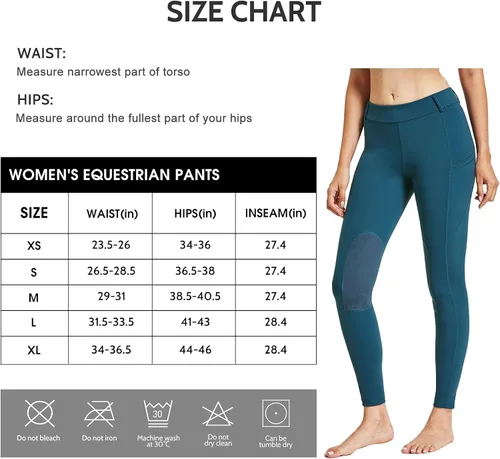 Miniatura 7 de FitsT4 - Pantalones de equitación para mujer con parche a la rodilla