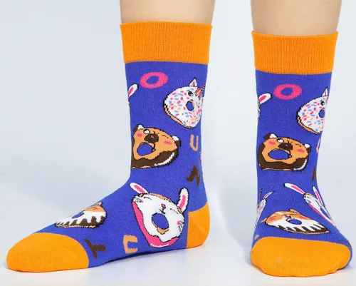 Miniatura 6 de PanPacSight Paquete de 4 calcetines novedosos para niños y niñas, divertidos dibujos animados, lindos animales, aguacate, piña, bola