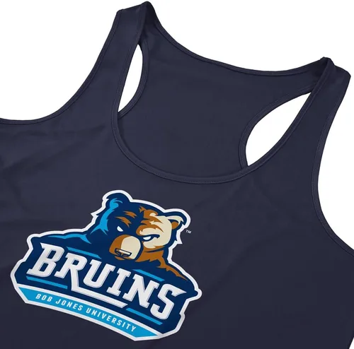 Miniatura 5 de Camiseta deportiva sin mangas oficial de NCAA Collegiate para mujer, con espalda cruzada, colección con logotipo primario