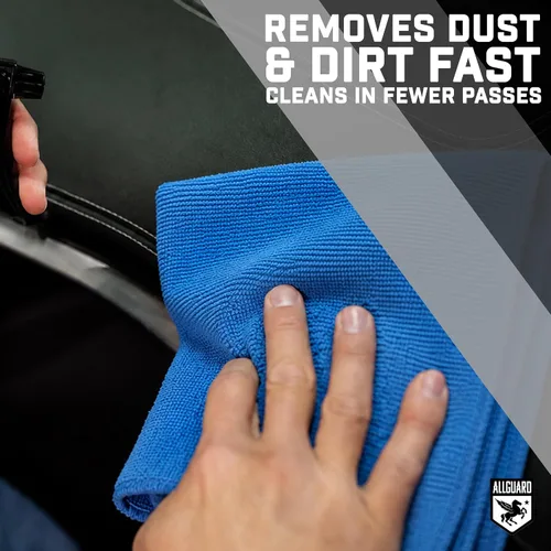 Miniatura 3 de Car Covers Paquete de 24 paños de limpieza de microfibra, color azul, reutilizables, lavables y ecológicos. (24)