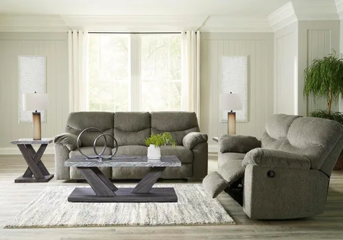 Miniatura 15 de Signature Design by Ashley Alphons - Sofá biplaza reclinable de transición, color gris claro