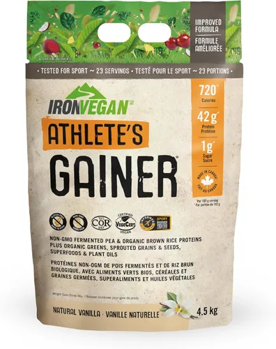 Hierro Vegano - Vainer de Athlete's Gainer, 10 lbs (4.5 kg)