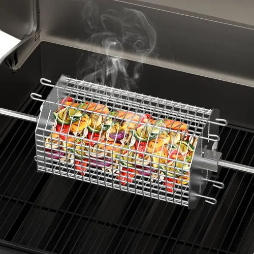 Miniatura 6 de onlyfire Cesta de asador octogonal universal, cesta de asador plana para asador, se adapta a hexágono de 1/2 pulgada, hexagonal de 3/8 pulgadas