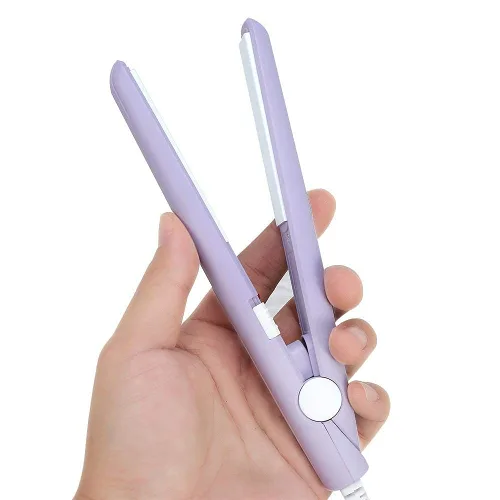 Miniatura 9 de Mini plancha de pelo 2 en 1, plancha plana, Plancha de Cabello, placa de turmalina de cerámica, rizador de calefacción de belleza, pequeño, ligero