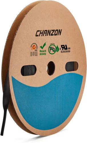 Miniatura 90 de CHANZON - Tubo termorretráctil de poliolefina de 2:1, relación 3/16" (5mm), rollo de 8 pies (2.5M de longitud total), funda transparente